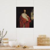 Portret van Jules Mazarin Poster (Keuken)