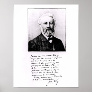 Portret van Jules Verne Poster