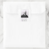 Portret van Jules Verne Vierkante Sticker (Tas)