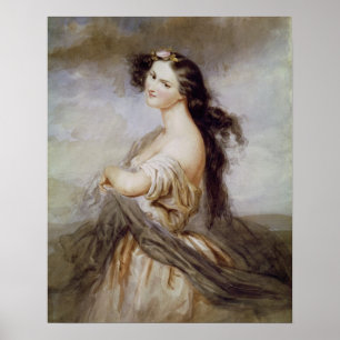 Portret van Juliette Drouet Poster