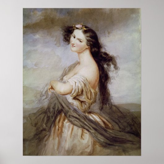 Portret van Juliette Drouet Poster (Voorkant)