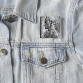 Portret van Julius Caesar Vierkante Button 5,1 Cm (In situ)