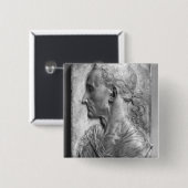 Portret van Julius Caesar Vierkante Button 5,1 Cm (Voorkant /achterkant)