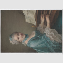 Portret van Justine Favart Decoupage Paper Tissuepapier