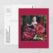 Portret van K. B. Kustodiev door Boris Kustodiev Briefkaart (Voorkant / Achterkant)