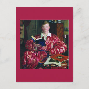 Portret van K. B. Kustodiev door Boris Kustodiev Briefkaart
