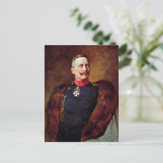 Portret van Kaiser Wilhelm II Briefkaart (Staand voorkant)