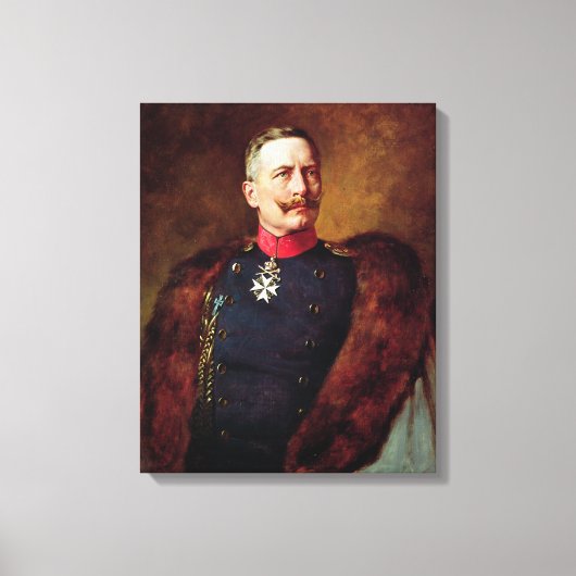 Portret van Kaiser Wilhelm II Canvas Afdruk (Voorkant)