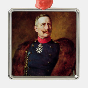 Portret van Kaiser Wilhelm II Metalen Ornament