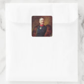 Portret van Kaiser Wilhelm II Vierkante Sticker (Tas)