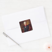 Portret van Kaiser Wilhelm II Vierkante Sticker (Envelop)