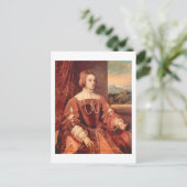 Portret van Kaiserin Isabella, Titian Fine Art Briefkaart (Staand voorkant)