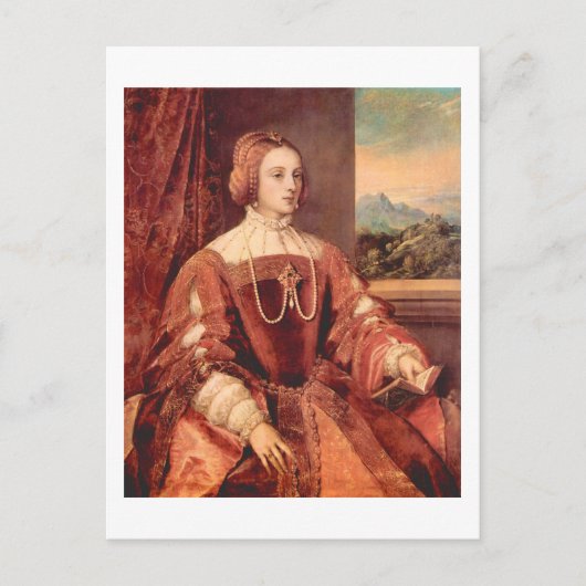 Portret van Kaiserin Isabella, Titian Fine Art Briefkaart (Voorkant)