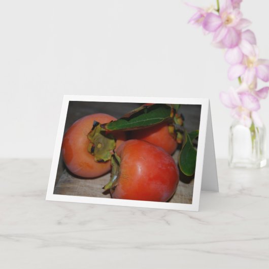 Portret van kaki fruit kaart (Orchidee)