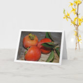 Portret van kaki vrucht kaart (Gele Bloem)