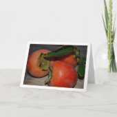 Portret van kaki vrucht kaart (Voorkant)