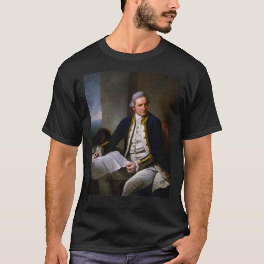 Portret van kapitein James Cook van Sir Nathaniel T-shirt (Voorkant)