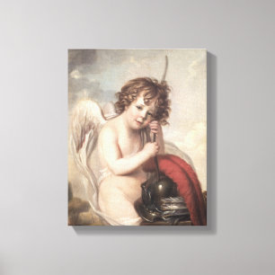 Portret van kapitein Oswald Fawcett als Cupid (oli Canvas Afdruk