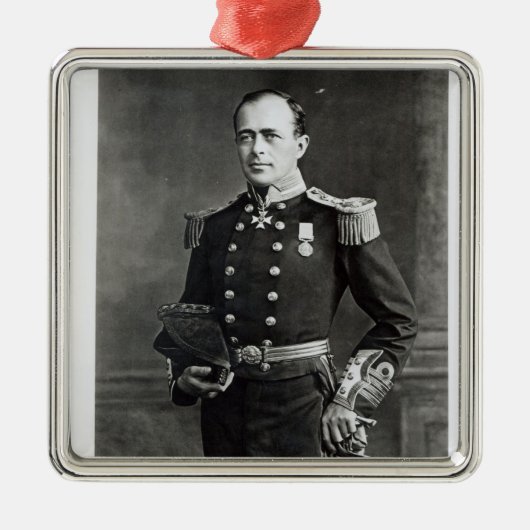 Portret van kapitein Robert Falcon Scott Metalen Ornament (Voorkant)