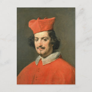 Portret van kardinaal Camillo Astali Pamphili Briefkaart