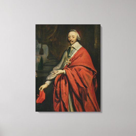 Portret van Kardinaal de Richelieu Canvas Afdruk (Voorkant)