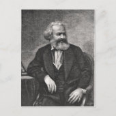 Portret van Karl Marx 1857 Briefkaart (Voorkant)