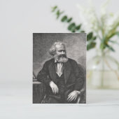 Portret van Karl Marx 1857 Briefkaart (Staand voorkant)