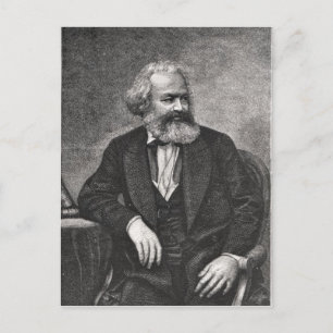 Portret van Karl Marx 1857 Briefkaart