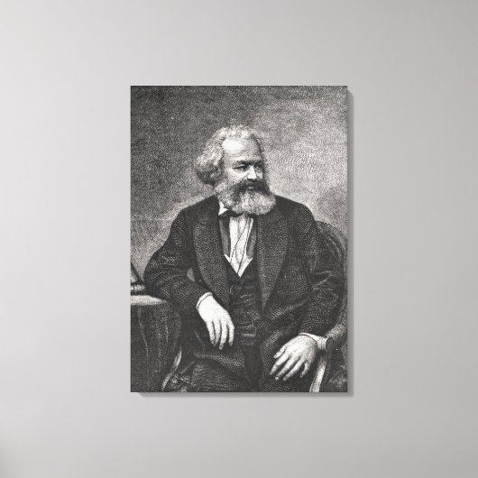 Portret van Karl Marx 1857 Canvas Afdruk (Voorkant)