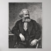 Portret van Karl Marx 1857 Poster (Voorkant)