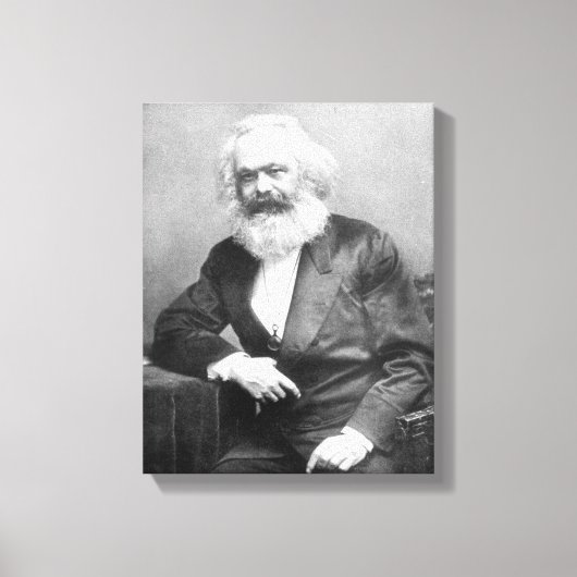 Portret van Karl Marx Canvas Afdruk (Voorkant)