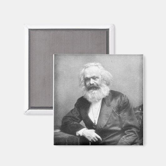 Portret van Karl Marx Magneet (Voorkant / Achterkant)