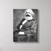 Portret van Karl Marx (oprichter van het marxisme) Canvas Afdruk (Voorkant)