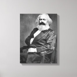 Portret van Karl Marx (oprichter van het marxisme) Canvas Afdruk