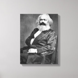 Portret van Karl Marx (oprichter van het marxisme) Canvas Afdruk