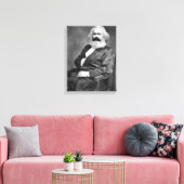 Portret van Karl Marx (oprichter van het marxisme) Canvas Afdruk (Insitu (Woonkamer))