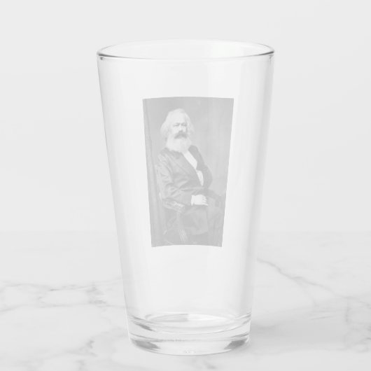 Portret van Karl Marx (oprichter van het marxisme) Glas (Achterkant)