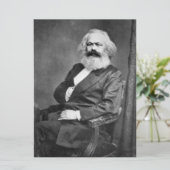 Portret van Karl Marx (oprichter van het marxisme) Kaart (Staand voorkant)