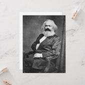 Portret van Karl Marx (oprichter van het marxisme) Kaart (Voorkant / Achterkant in situ)