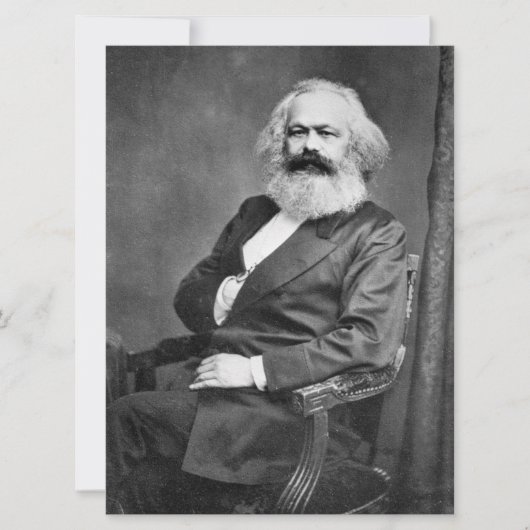 Portret van Karl Marx (oprichter van het marxisme) Kaart (Voorkant)