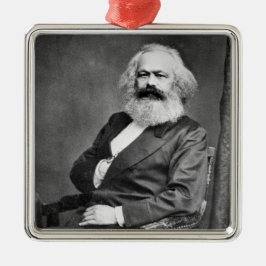 Portret van Karl Marx (oprichter van het marxisme) Metalen Ornament