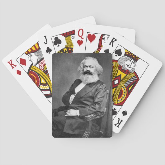 Portret van Karl Marx (oprichter van het marxisme) Pokerkaarten (Achterkant)