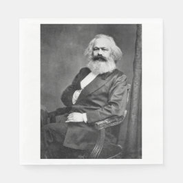 Portret van Karl Marx (oprichter van het marxisme) Servet