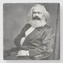 Portret van Karl Marx (oprichter van het marxisme) Stenen Onderzetter
