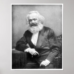 Portret van Karl Marx Poster