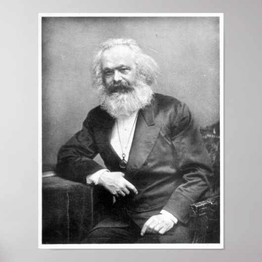 Portret van Karl Marx Poster (Voorkant)