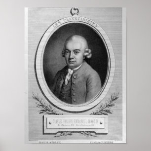Portret van Karl Philipp Emmanuel Bach Poster