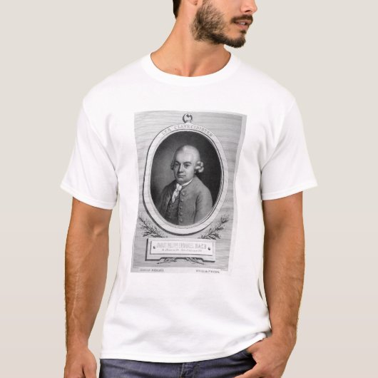 Portret van Karl Philipp Emmanuel Bach T-shirt (Voorkant)