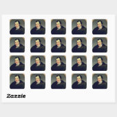 Portret van Karl Thomas Mozart Vierkante Sticker (Vel)
