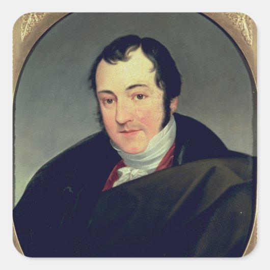 Portret van Karl Thomas Mozart Vierkante Sticker (Voorkant)
